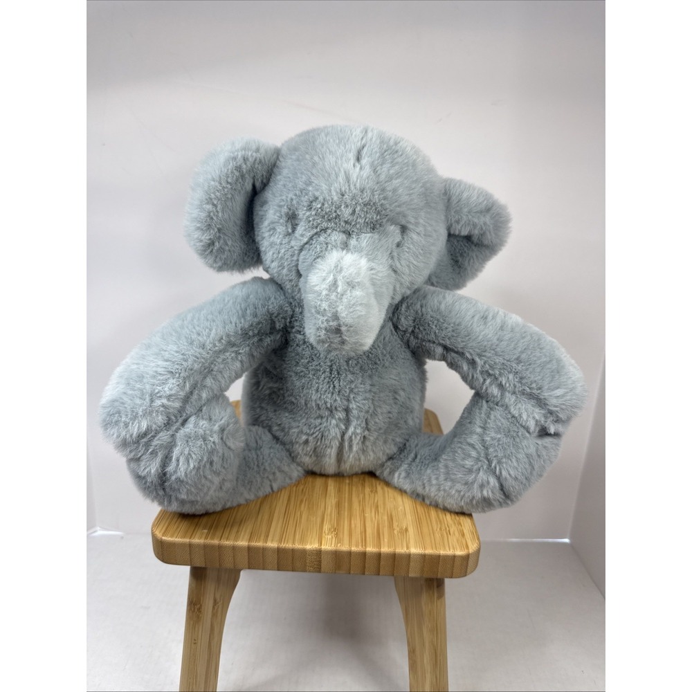 Cloud Island Soft Plush 9" Blue Gray Elephant Plush Hook N Loop Limbs GUC